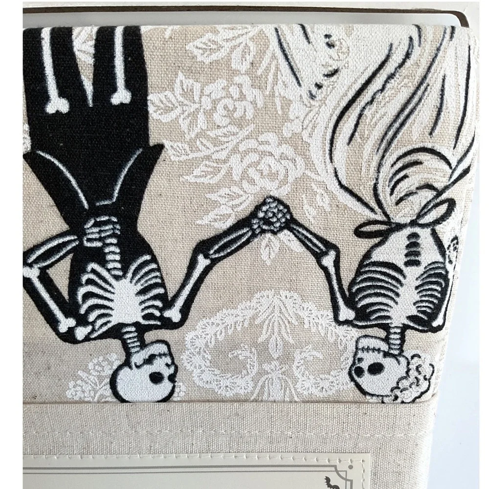 Envogue Halloween Day of the Dead Damask‎ Cotton Linen Shower Curtain 72x72